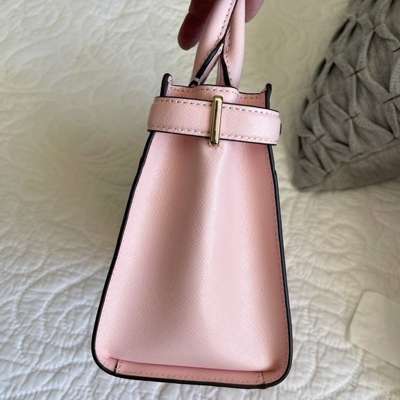 Kate Spade pale pink leather satchel/crossbody purse - Picture 10 of 12